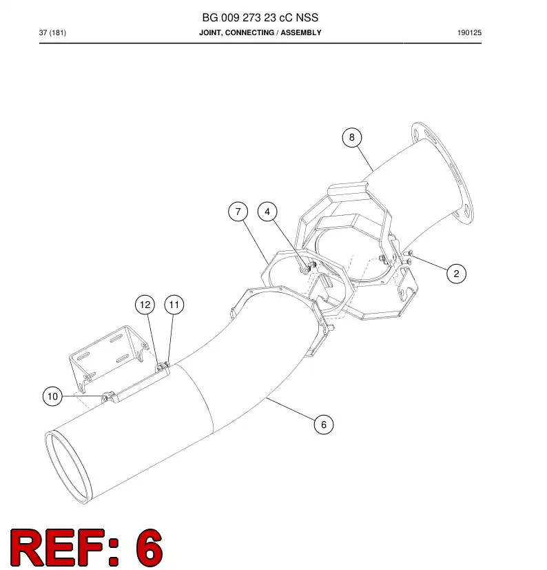 BG00917605a BG 009 176 05a SEAL, Connecting - Sandvik Technical Drawing