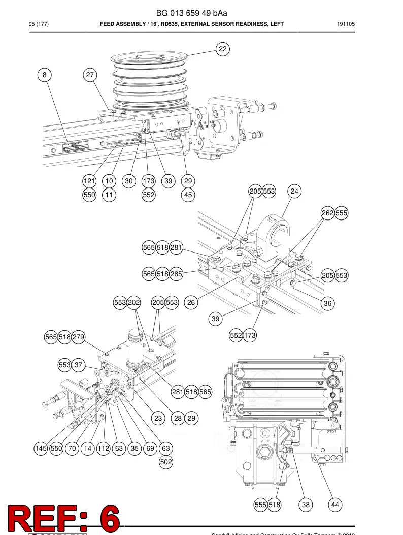 BG00918907b BG 009 189 07b Cable, Prewired Plug - Sandvik Technical Drawing
