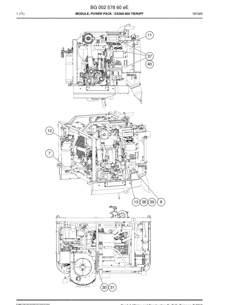 BG00920357a BG 009 203 57a Tank Assembly - Sandvik Technical Drawing