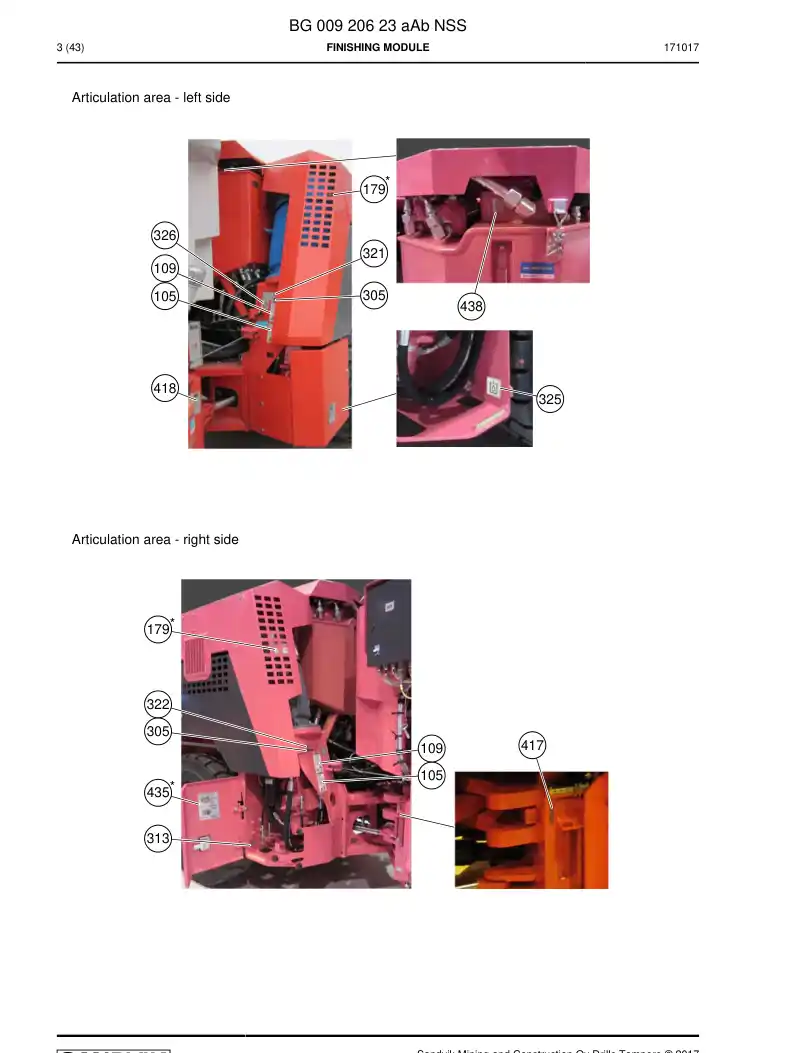 BG00920623a BG 009 206 23a Finishing module - Sandvik Technical Drawing