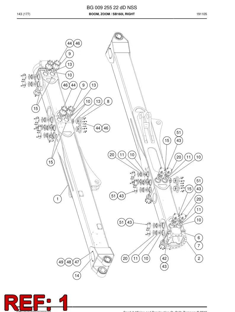 BG00925581f BG 009 255 81f Tube, Outer - Sandvik Technical Drawing