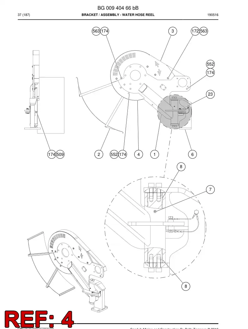 BG00925977a BG 009 259 77a Plate, Cover - Sandvik Technical Drawing