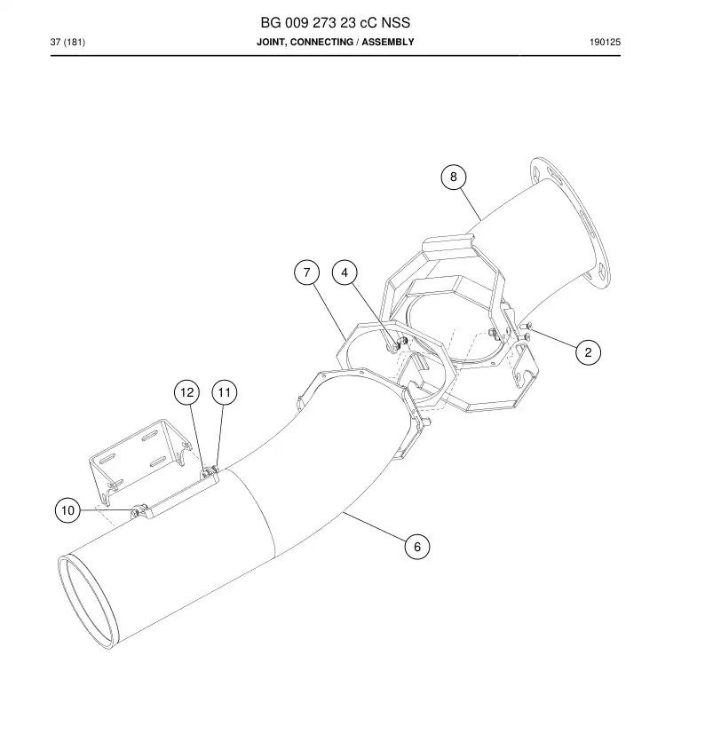 BG00927323c BG 009 273 23c SEAL, Connecting - Sandvik Technical Drawing