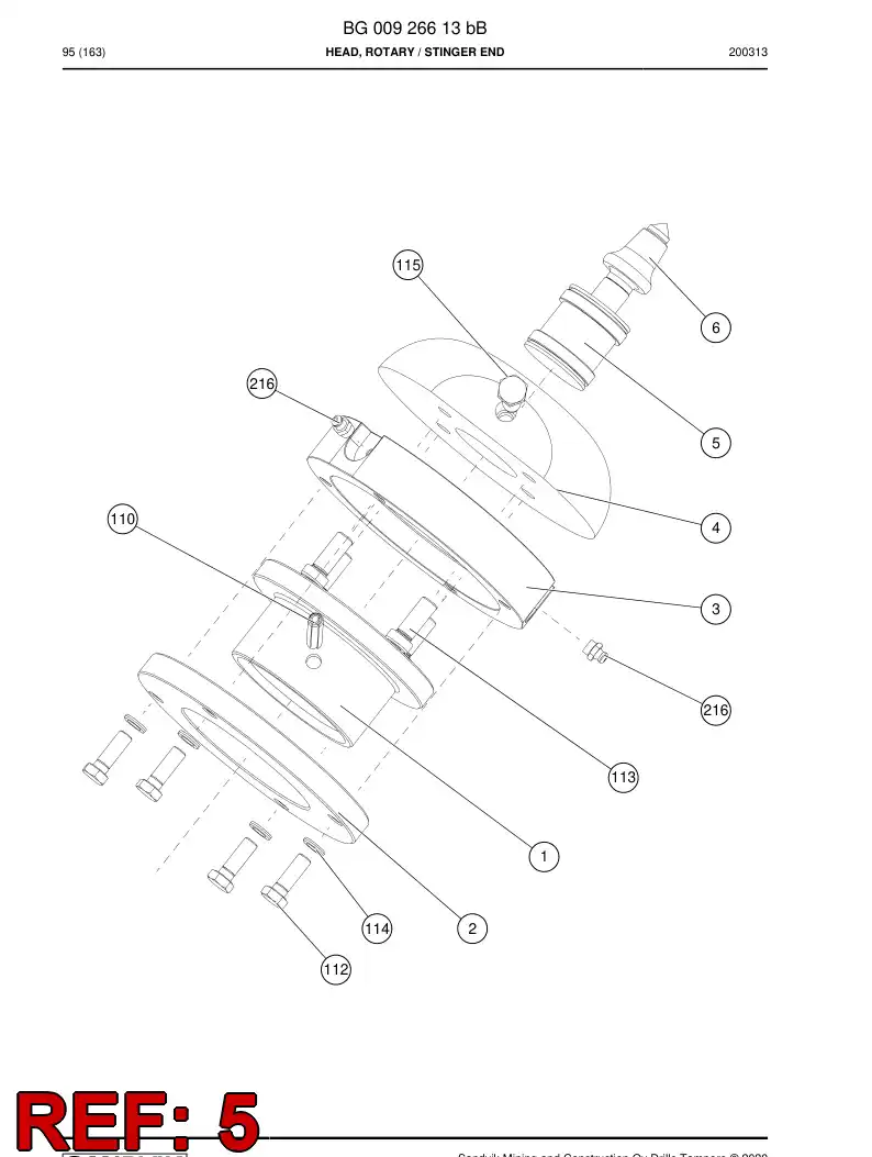 BG00928006a BG 009 280 06a Bushing, Cylinder - Sandvik Technical Drawing