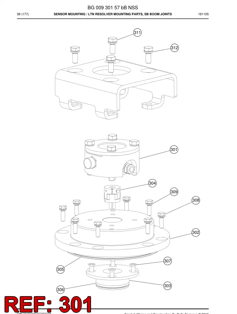 BG00928420c BG 009 284 20c Sensor - Sandvik Technical Drawing