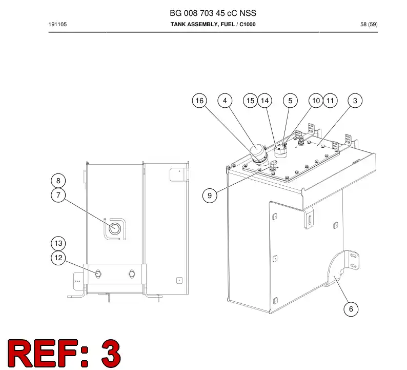 BG00929388a BG 009 293 88a Gasket - Sandvik Technical Drawing