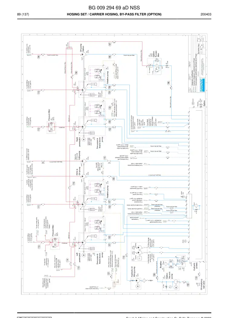 BG00929469a BG 009 294 69a Hosing Set - Sandvik Technical Drawing