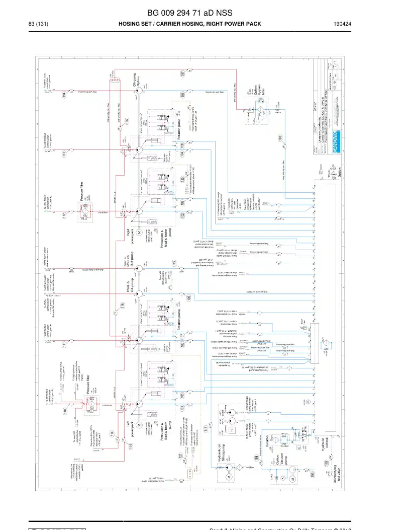 BG00929471a BG 009 294 71a Hosing Set - Sandvik Technical Drawing
