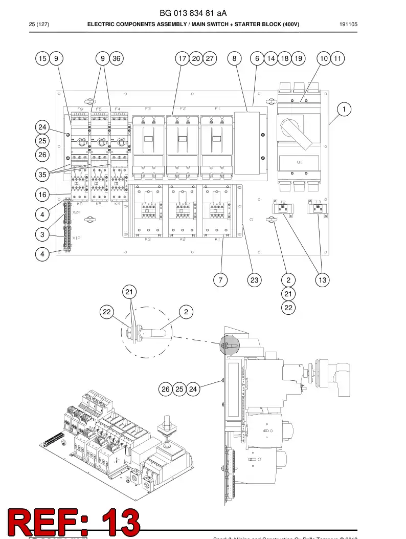 BG00930376a BG 009 303 76a Transformer, Current - Sandvik Technical Drawing