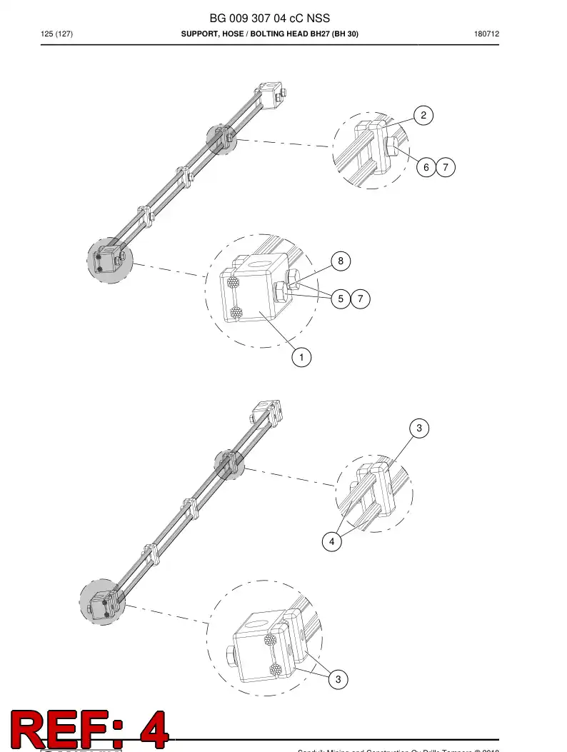BG00930705b BG 009 307 05b Wire Rope - Sandvik Technical Drawing