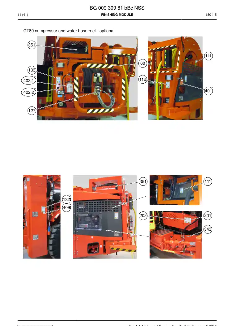 BG00930981b BG 009 309 81b Finishing module - Sandvik Technical Drawing