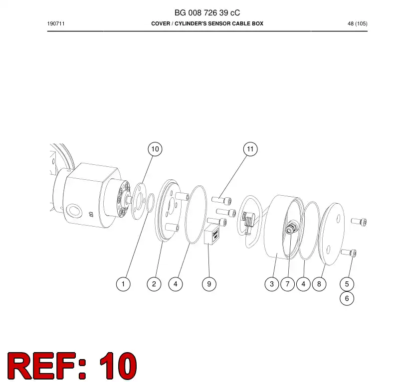 BG00931709a BG 009 317 09a Plate - Sandvik Technical Drawing