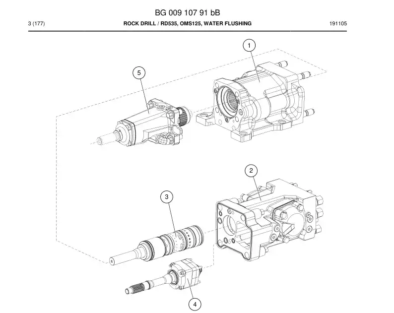 BG00934437a BG 009 344 37a Seal Kit - Sandvik Technical Drawing