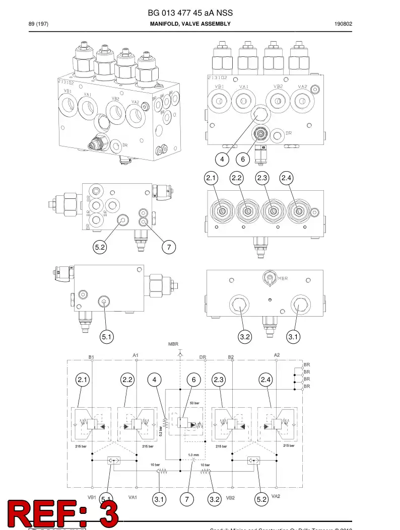 BG00934456a BG 009 344 56a Valve, Check - Sandvik Technical Drawing
