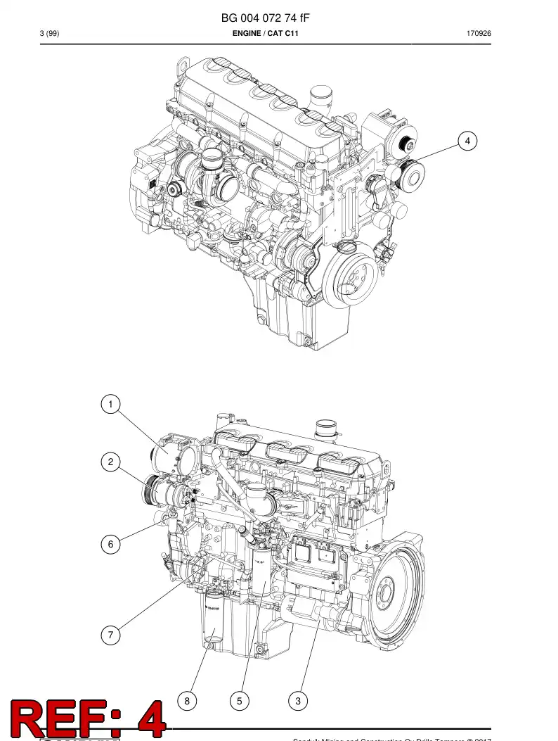 BG00934785a BG 009 347 85a Belt - Sandvik Technical Drawing