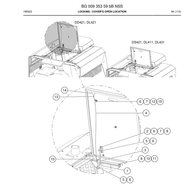BG00935359b BG 009 353 59b Locking - Sandvik Technical Drawing