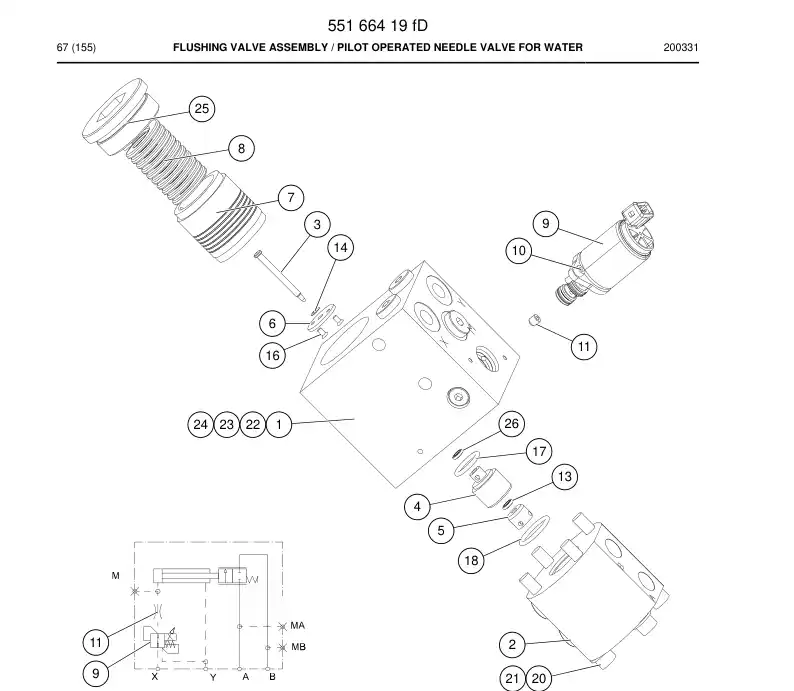 BG00936760b BG 009 367 60b Manifold Body, Valve - Sandvik Technical Drawing