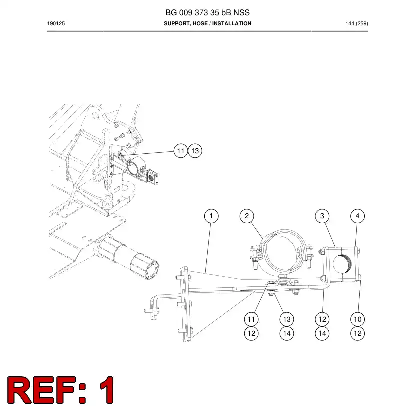 BG00937336a BG 009 373 36a Support - Sandvik Technical Drawing