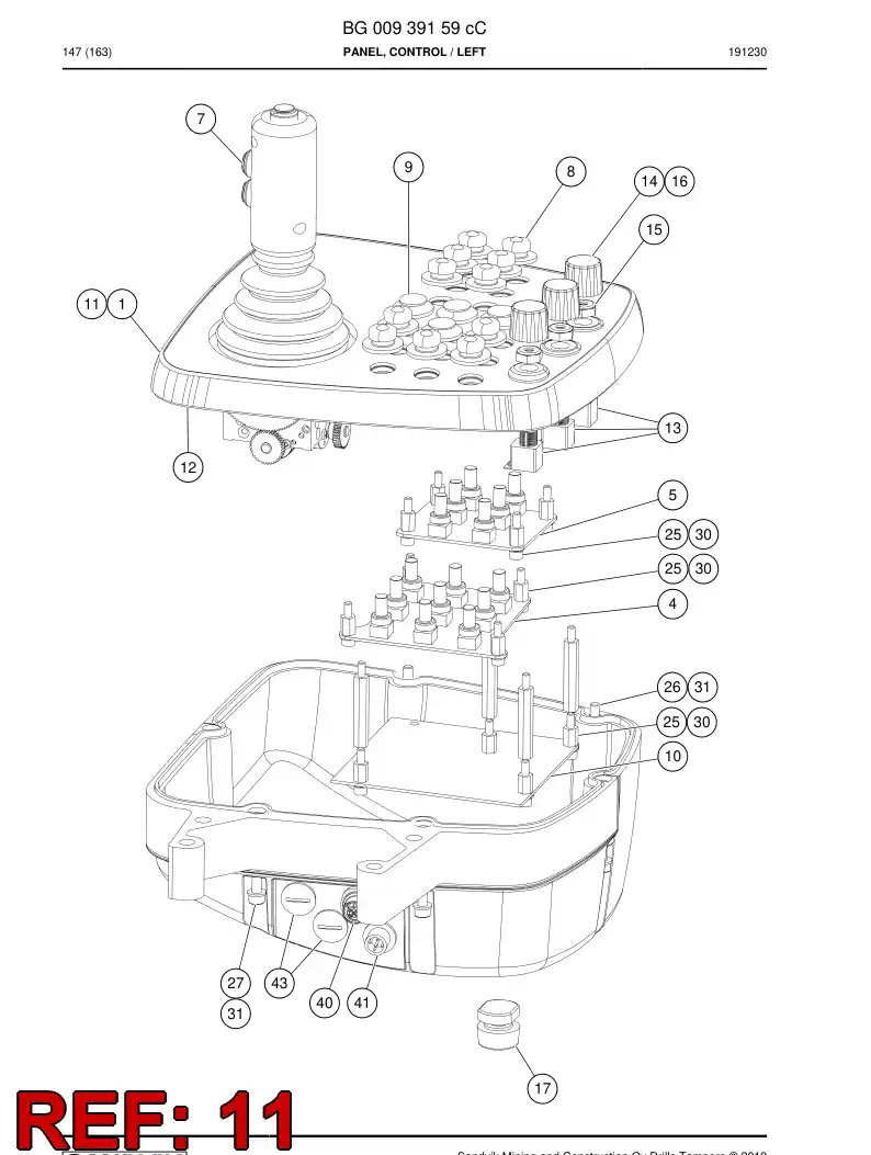 BG00939165e BG 009 391 65e Decal - Sandvik Technical Drawing