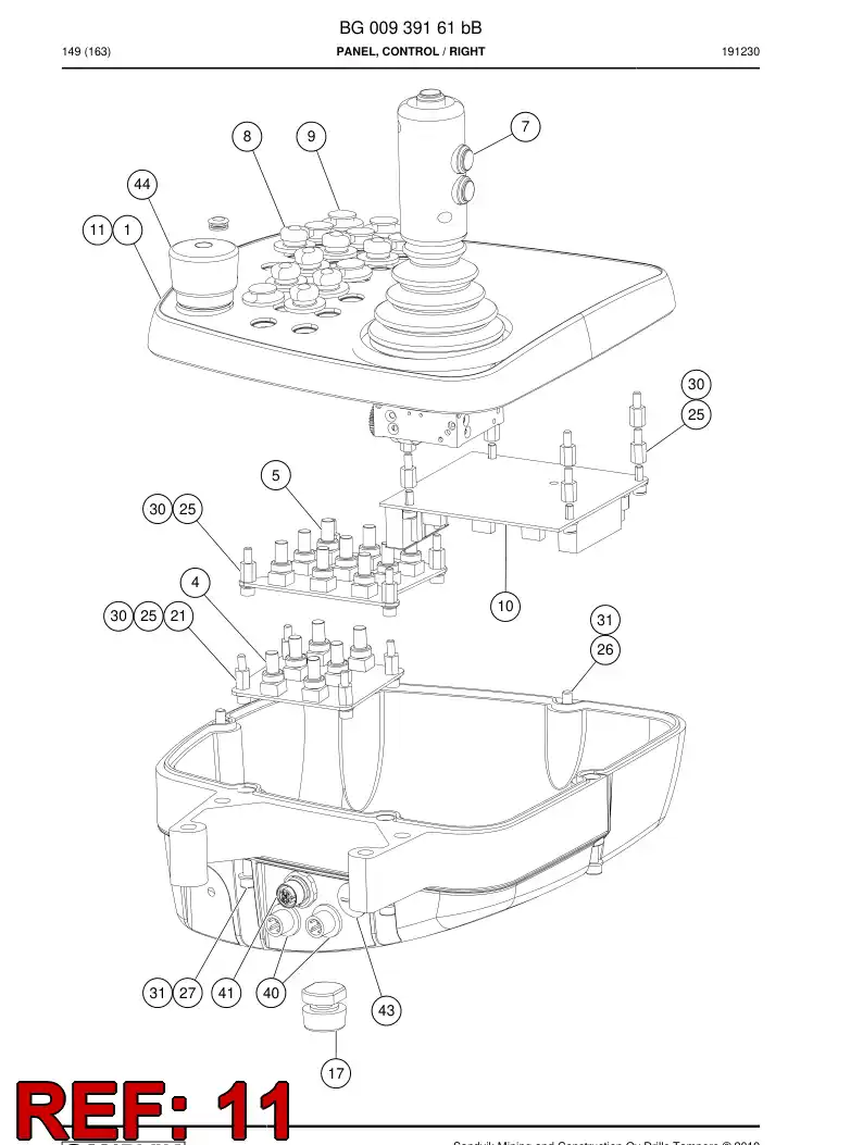BG00939170b BG 009 391 70b Decal - Sandvik Technical Drawing