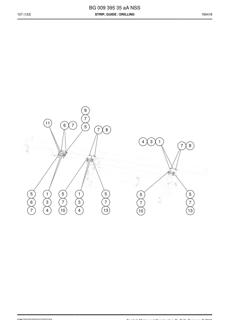BG00939535a BG 009 395 35a Strip, Guide - Sandvik Technical Drawing