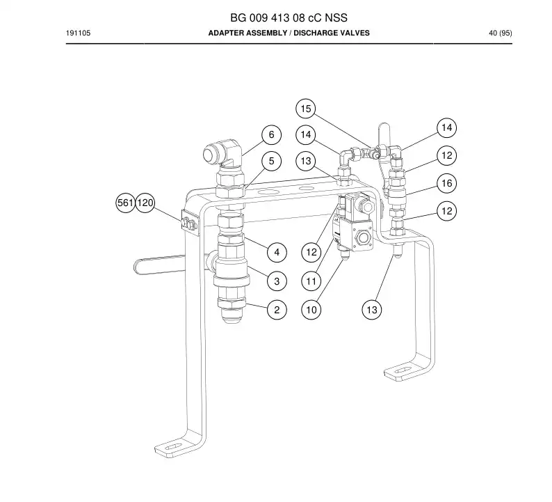BG00941308c BG 009 413 08c Adapter Assembly - Sandvik Technical Drawing
