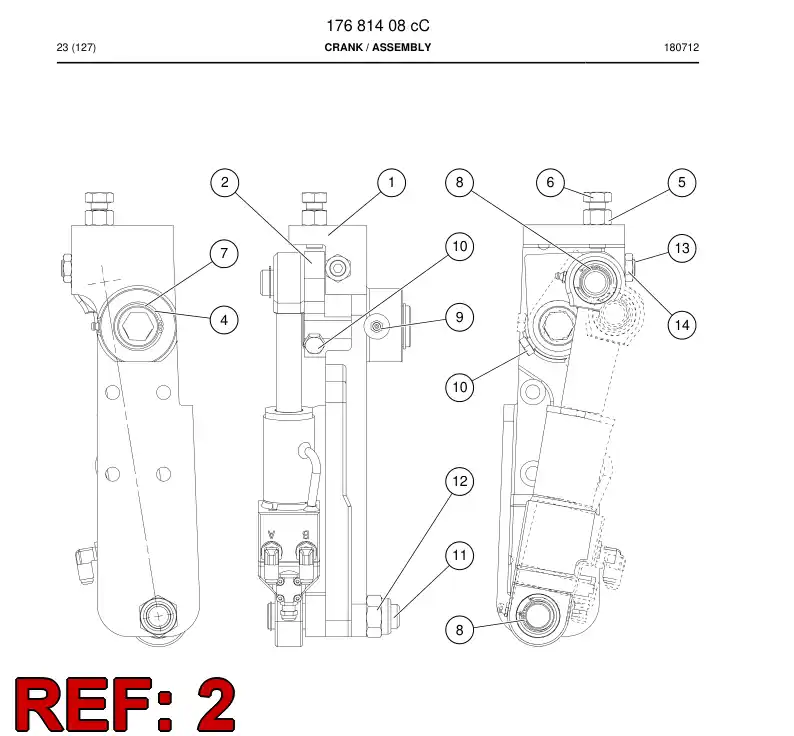 BG00941533a BG 009 415 33a Crank - Sandvik Technical Drawing