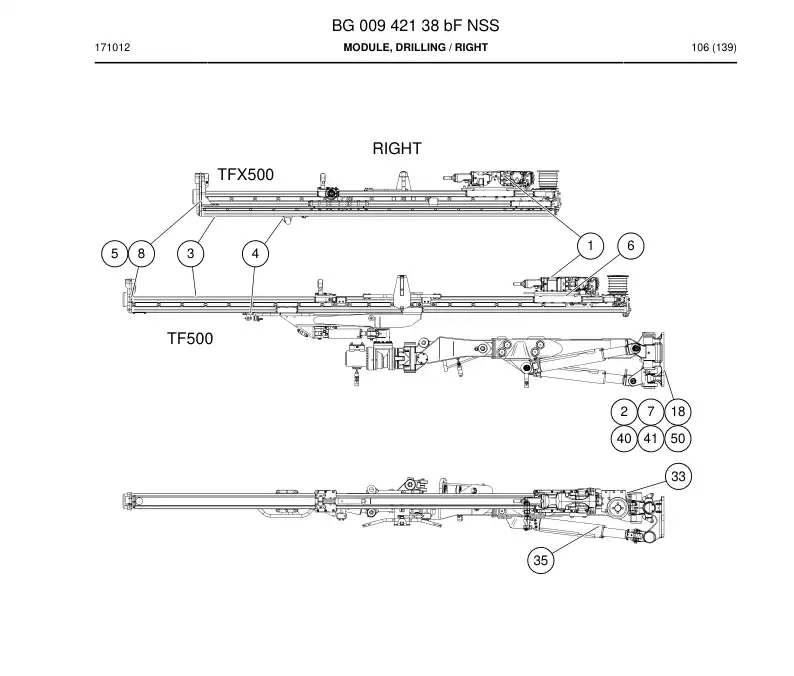 BG00942138b BG 009 421 38b Module, Drilling - Sandvik Technical Drawing