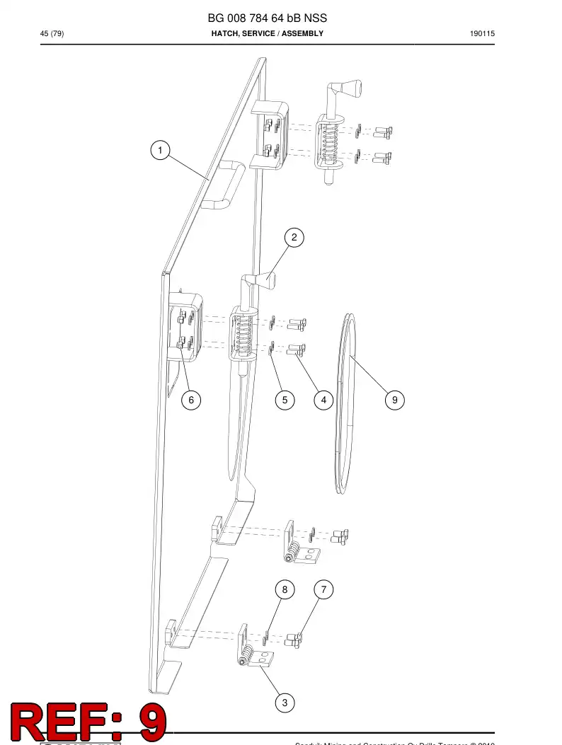 BG00949325a BG 009 493 25a Seal, Profile - Sandvik Technical Drawing