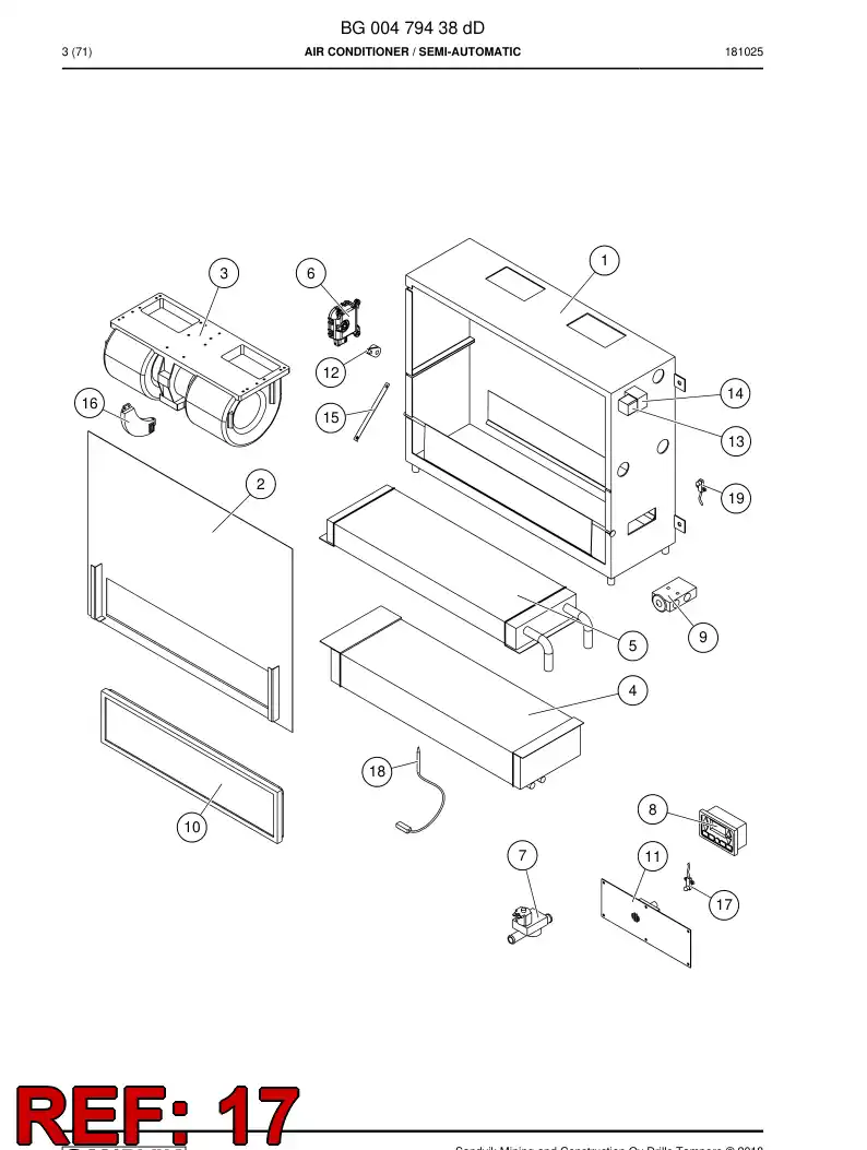 BG00949547a BG 009 495 47a Sensor - Sandvik Technical Drawing