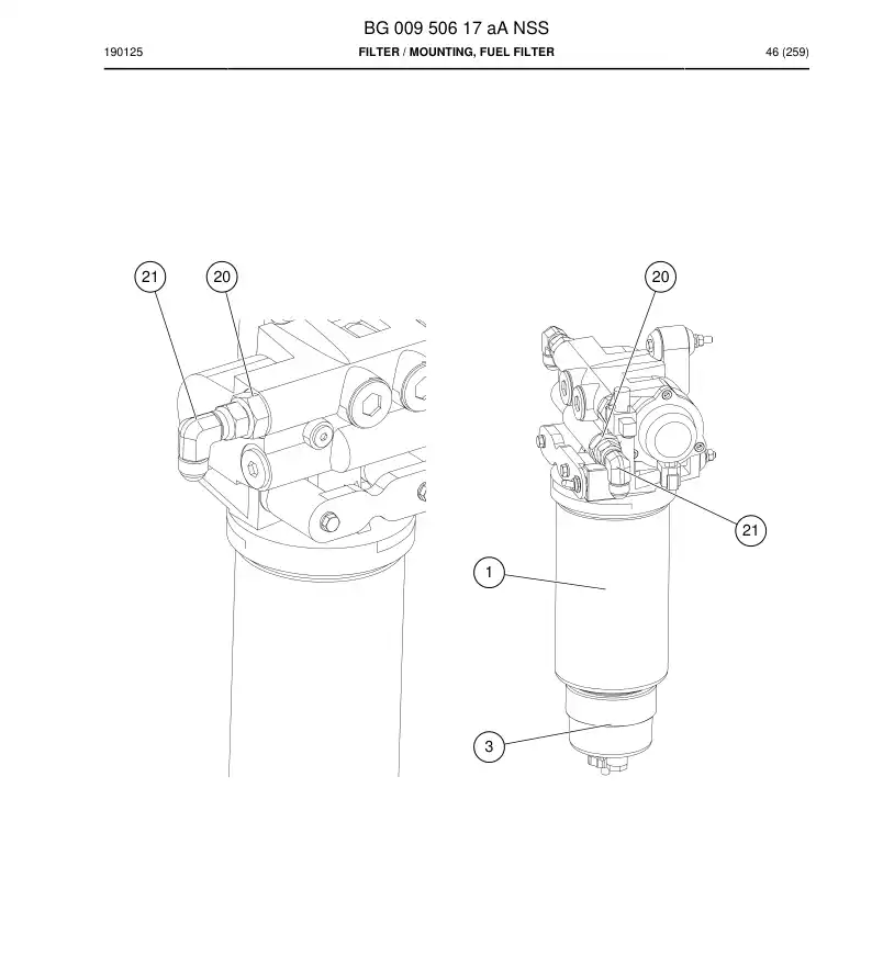 BG00950618a BG 009 506 18a Filter, Fuel - Sandvik Technical Drawing
