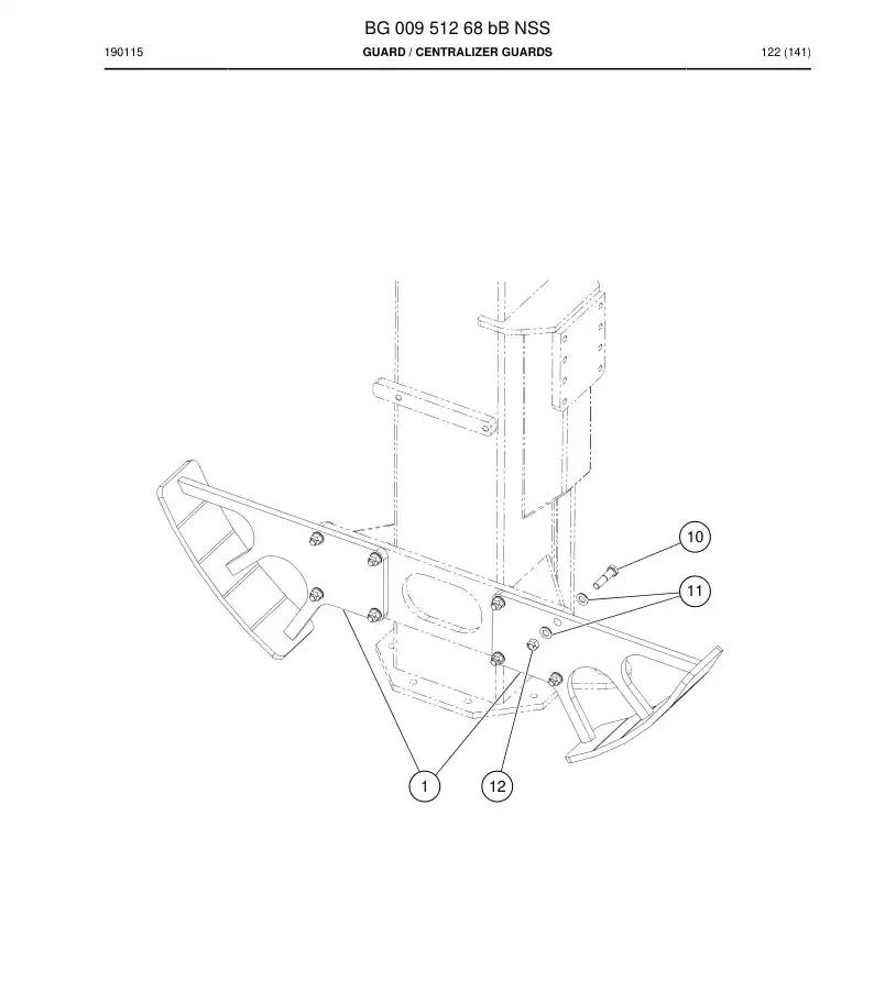 BG00951268b BG 009 512 68b Guard - Sandvik Technical Drawing