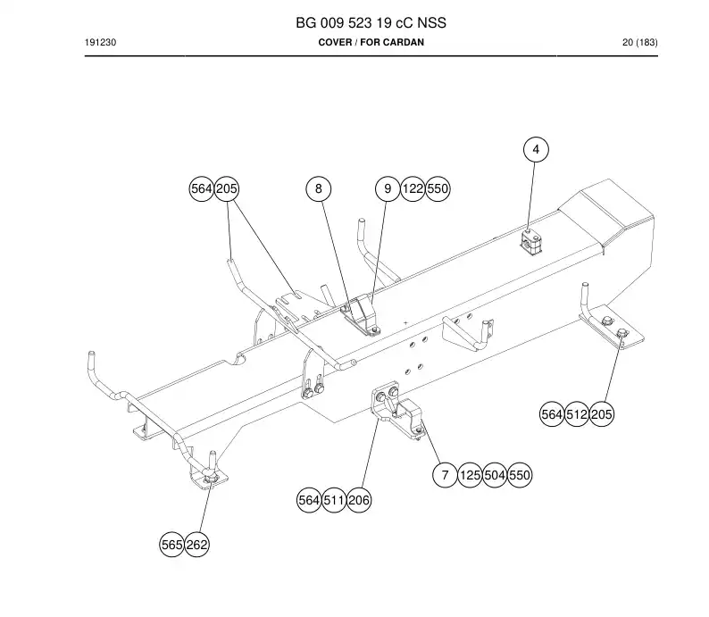BG00952319c BG 009 523 19c Cover - Sandvik Technical Drawing