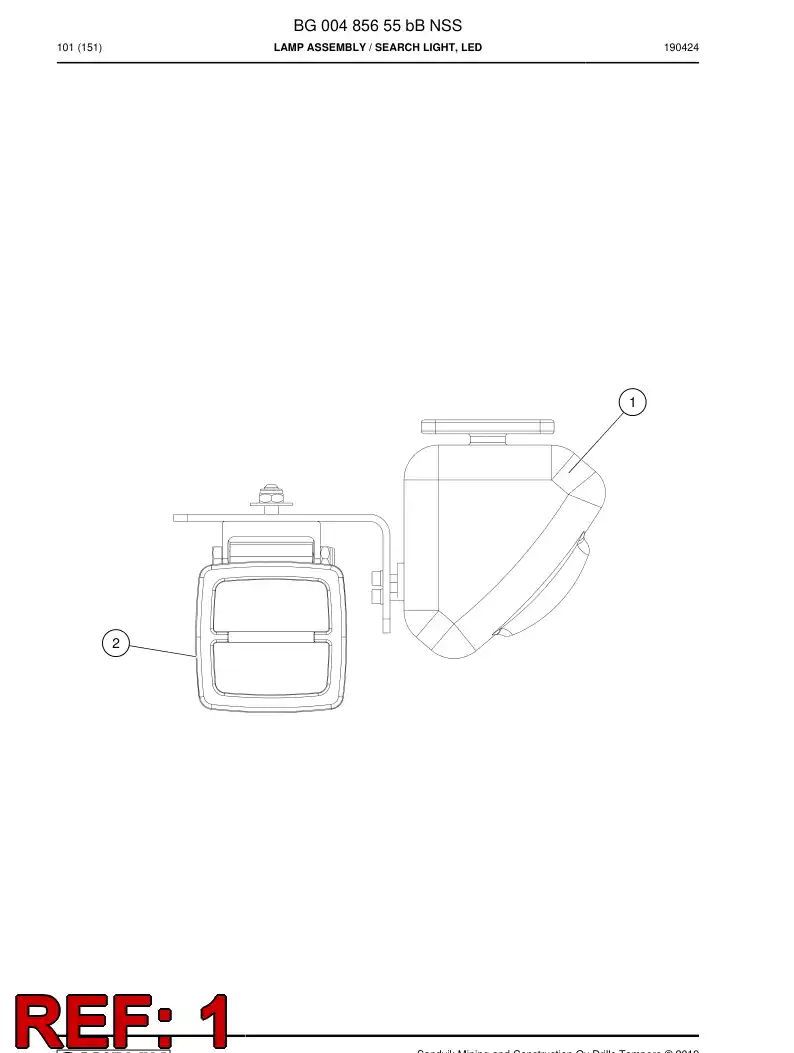 BG00953692a BG 009 536 92a Assembly - Sandvik Technical Drawing