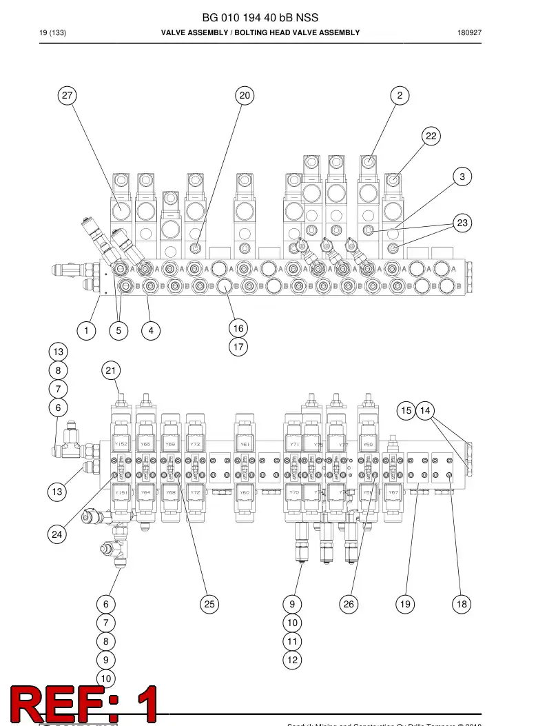 BG00954929c BG 009 549 29c Plate, Baseplate - Sandvik Technical Drawing