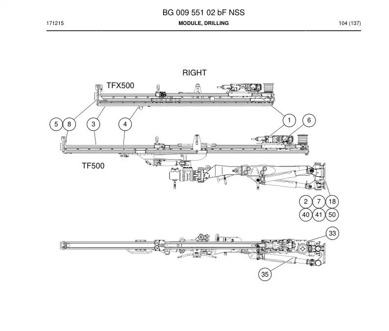 BG00955102b BG 009 551 02b Module, Drilling - Sandvik Technical Drawing