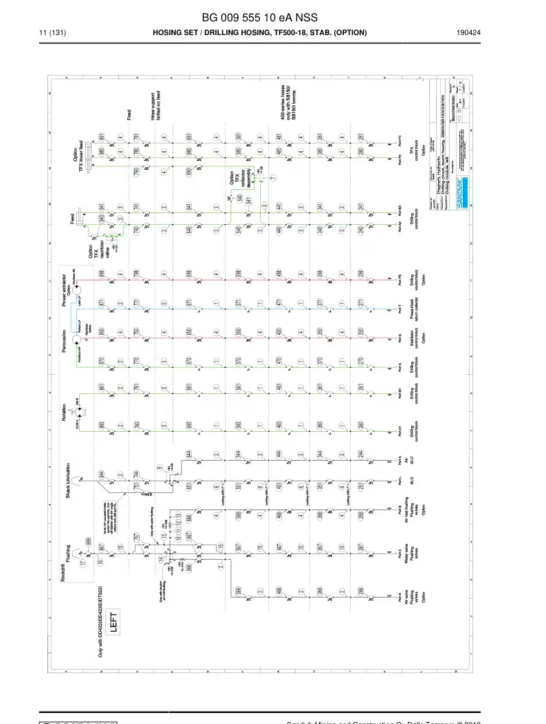 BG00955510e BG 009 555 10e Hosing Set - Sandvik Technical Drawing