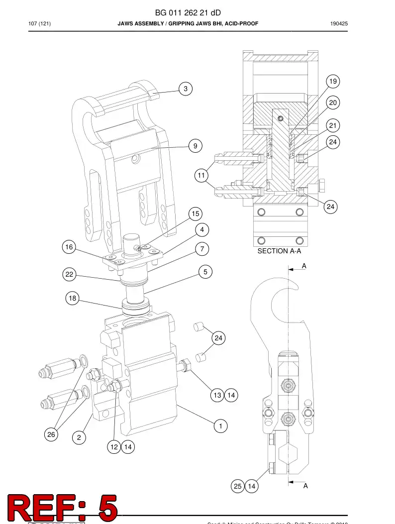 BG00955705a BG 009 557 05a Rod, PISTON - Sandvik Technical Drawing