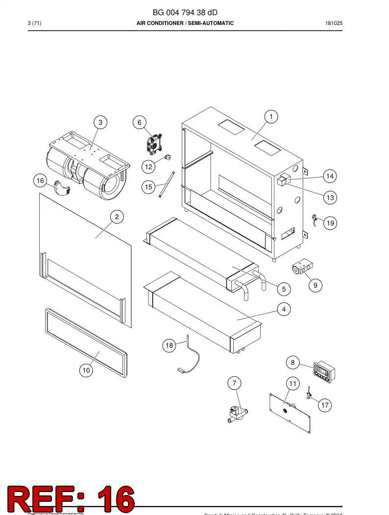 BG00955720a BG 009 557 20a Controller - Sandvik Technical Drawing