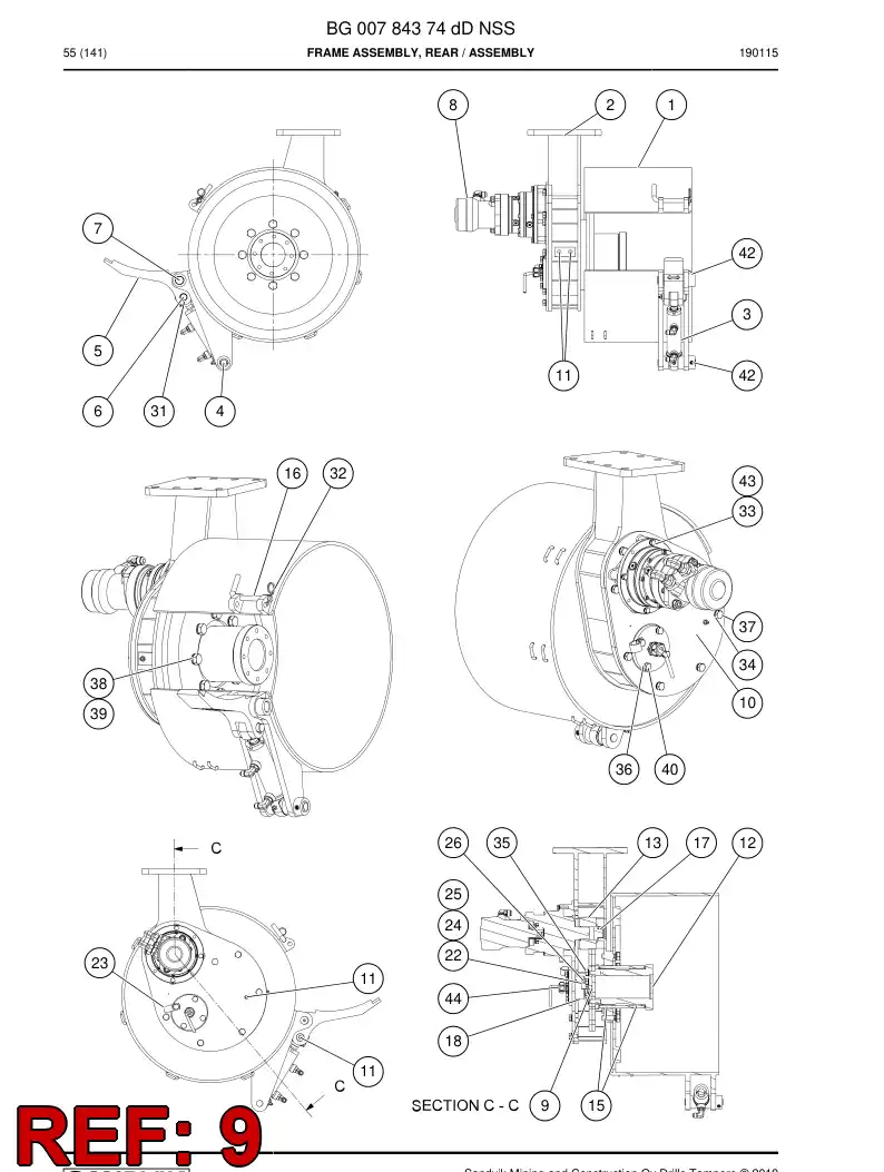BG00955849a BG 009 558 49a Plate, Divider - Sandvik Technical Drawing