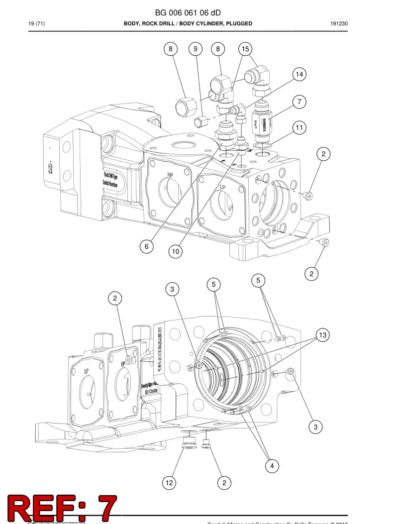 BG00956416a BG 009 564 16a Reducer - Sandvik Technical Drawing