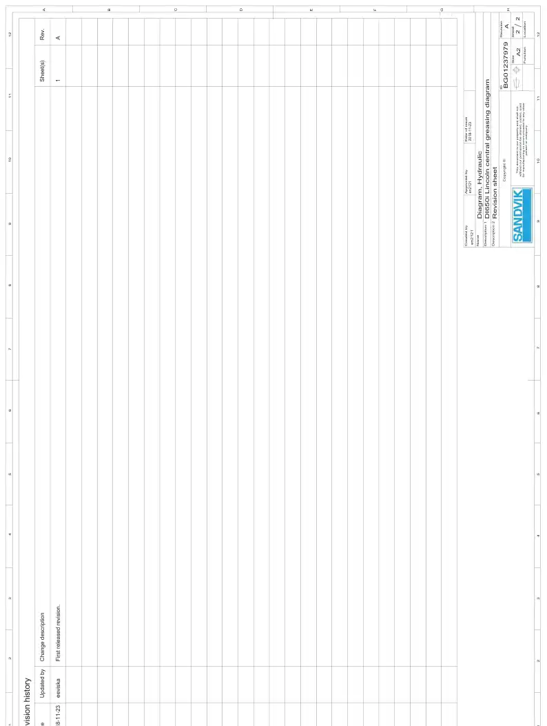 BG00959647b BG 009 596 47b Hose Assembly, Fuel - Sandvik Technical Drawing