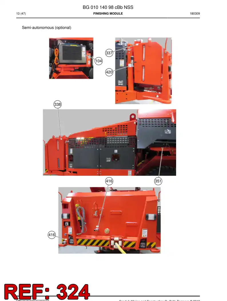 BG00962700a BG 009 627 00a Decal - Sandvik Technical Drawing