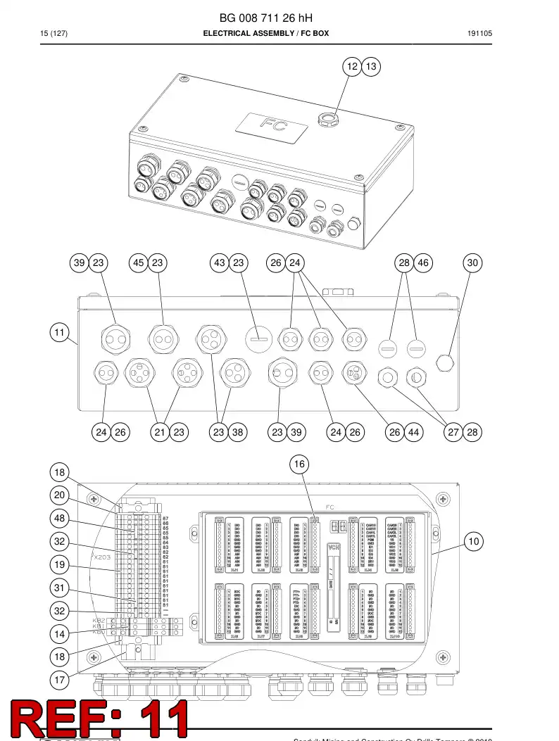 BG00963295b BG 009 632 95b Enclosure, Stainless Steel - Sandvik Technical Drawing