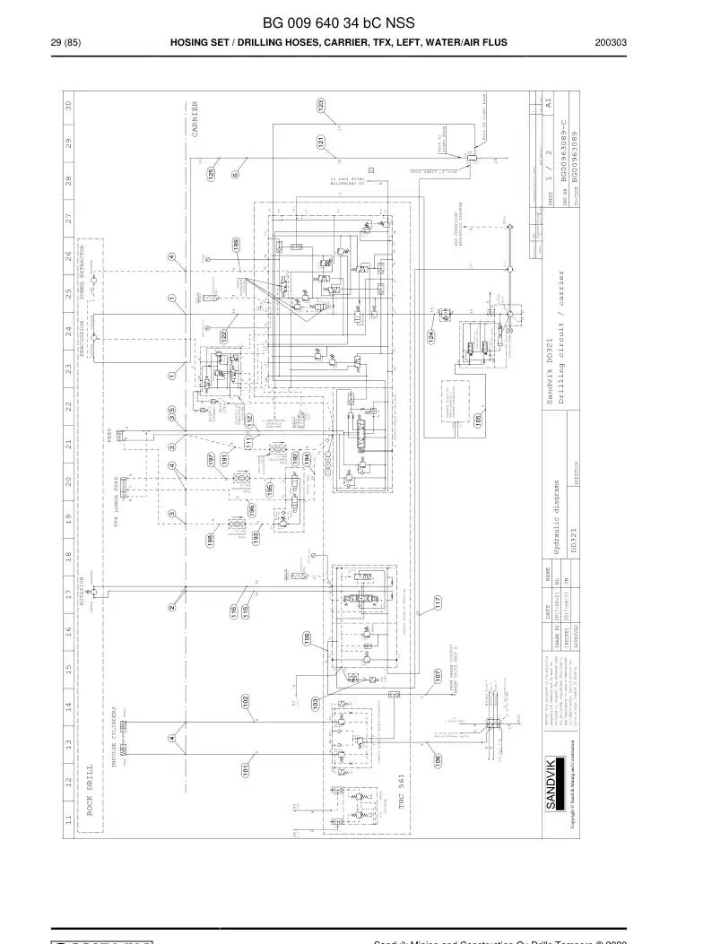 BG00964034b BG 009 640 34b Hosing Set - Sandvik Technical Drawing