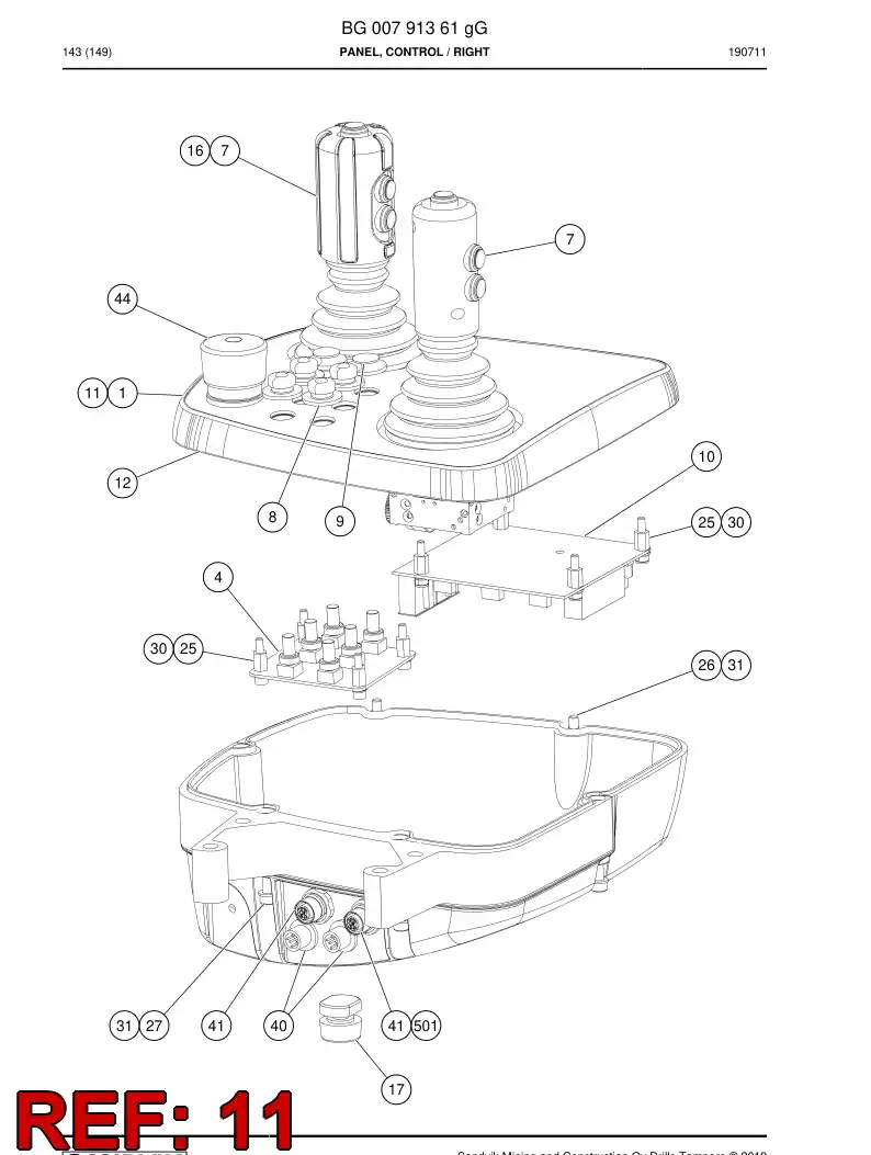 BG00964753c BG 009 647 53c Decal - Sandvik Technical Drawing