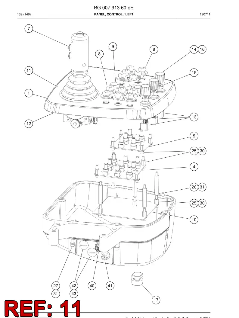 BG00964760b BG 009 647 60b Decal - Sandvik Technical Drawing