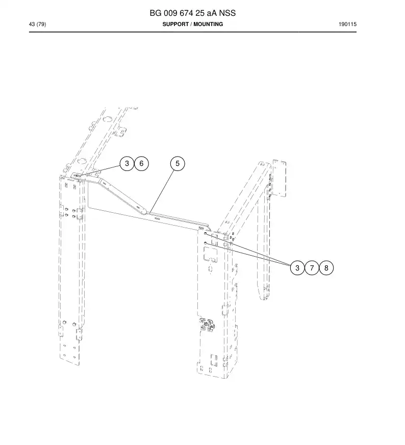 BG00967425a BG 009 674 25a Support - Sandvik Technical Drawing