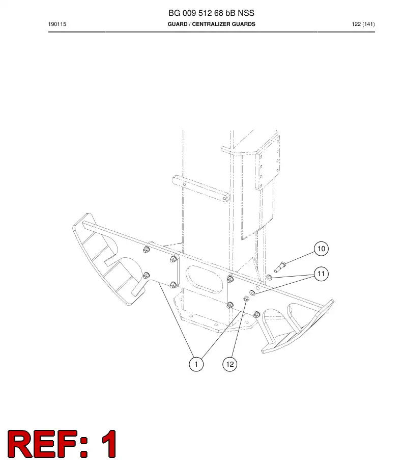 BG00967523a BG 009 675 23a Guard - Sandvik Technical Drawing