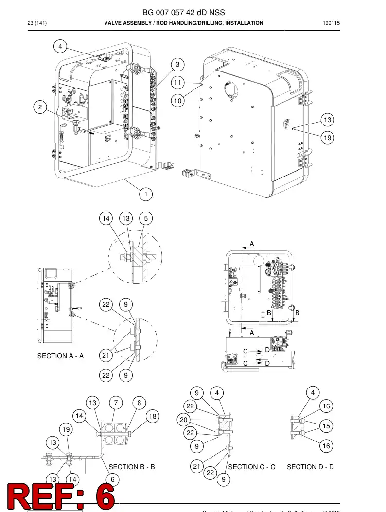 BG00969304b BG 009 693 04b Plate - Sandvik Technical Drawing